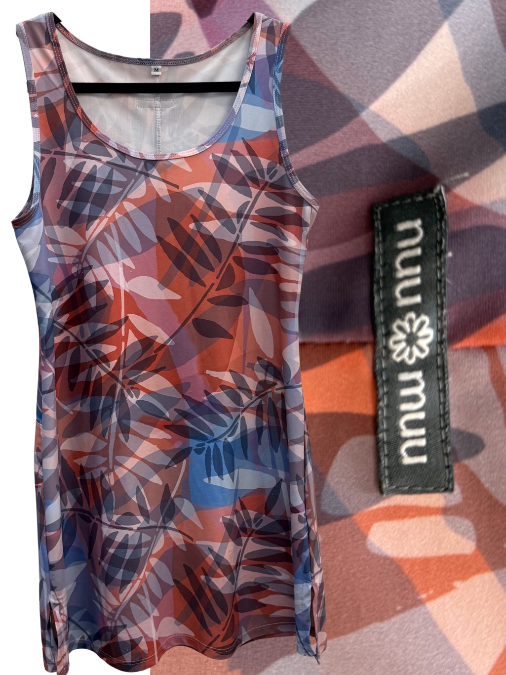 Nuu Muu Ruu Muu Scoop Neckline A-Line Exercise Dress Activewear Size Medium